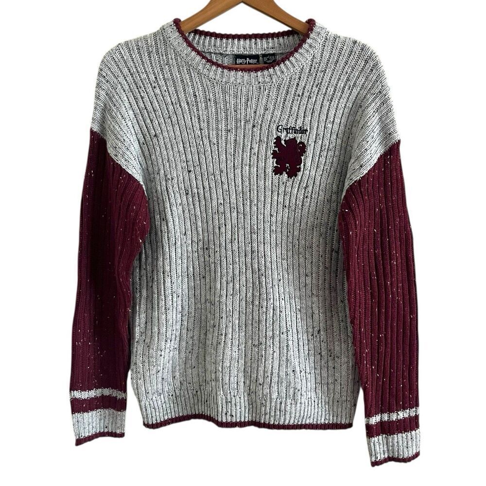 Harry Potter Gryffindor Ribbed Knit Pullover Sweater S Jumper Cosplay Quidditch